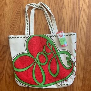 Love & Joy Canvas Tote Christmas